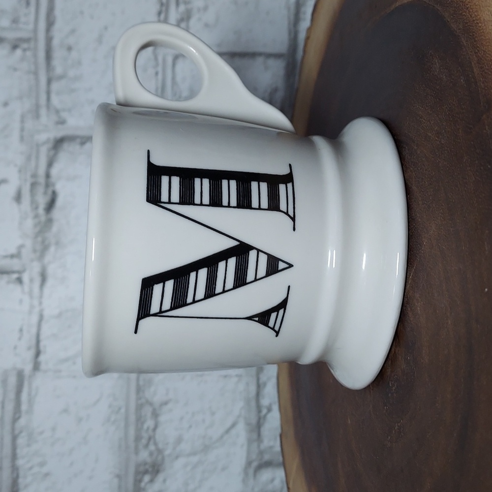 Anthropologie Monogram letter M coffee mug